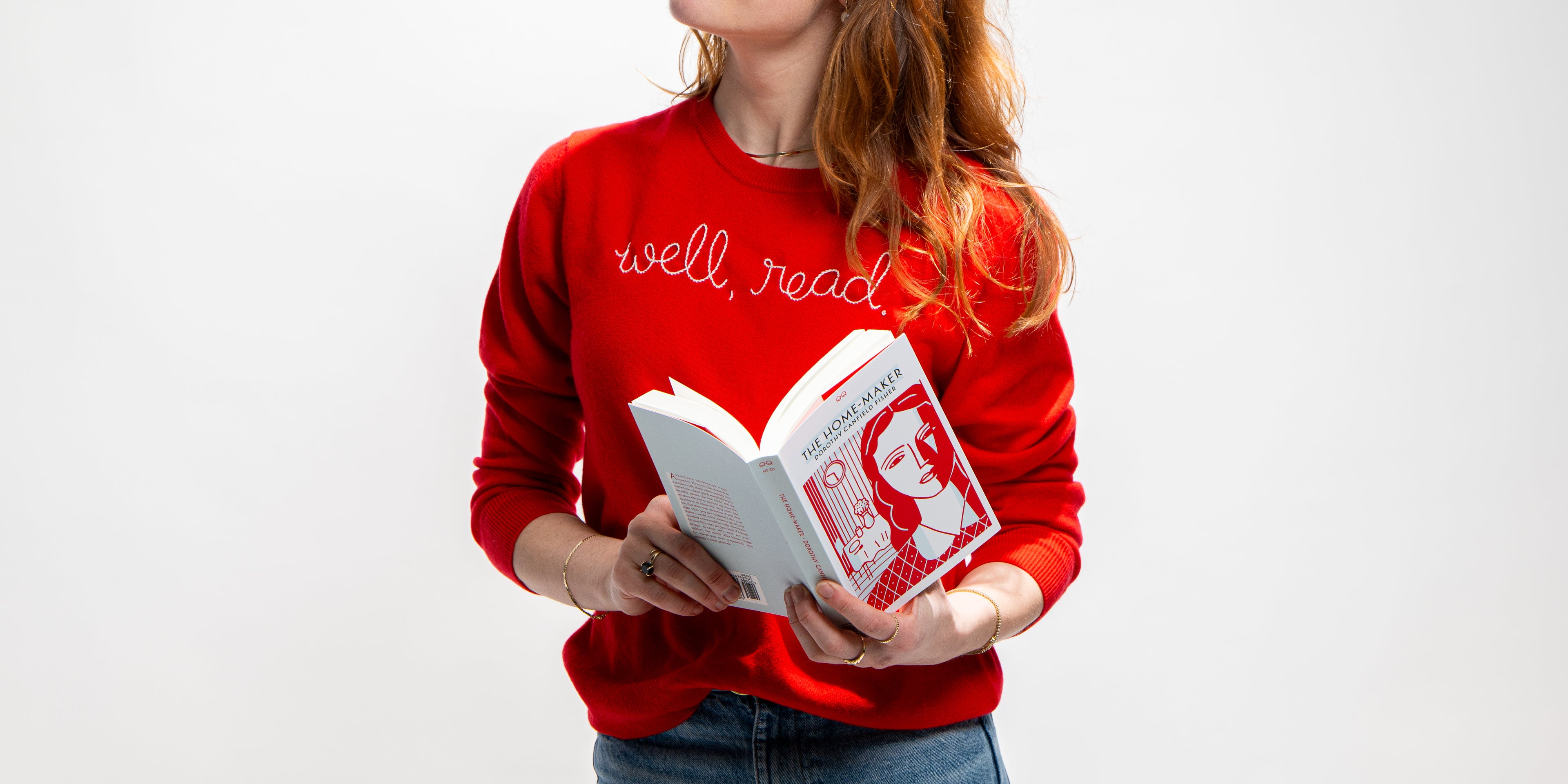 Lingua Franca "well, read." Women's Crewneck